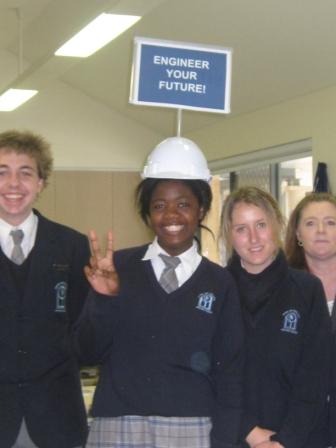 The students getting into the spirit of the event!