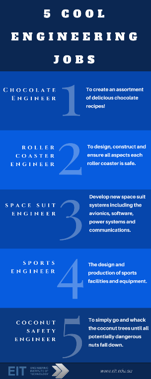 Infographic for the coolest engineering jobs
