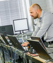 Steve Steyn in the Laboratory